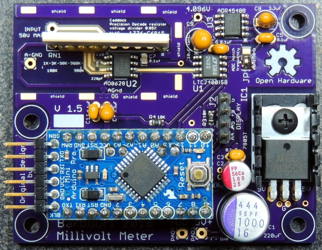Original Millivolt board V 1.5 Top Components