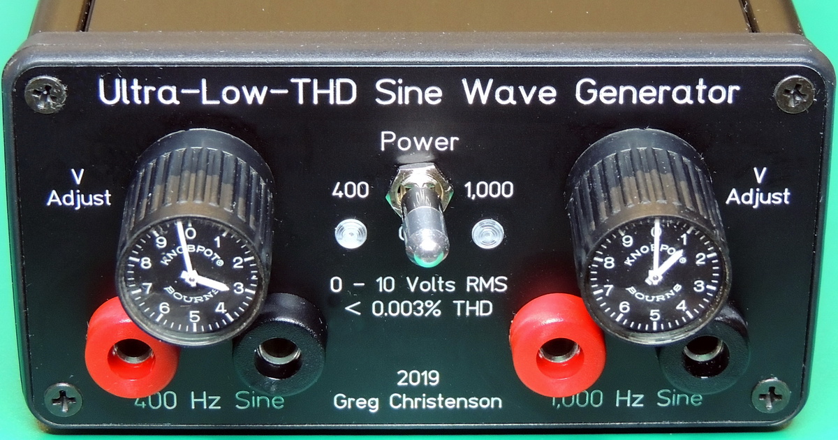Ultra Low Thd Sine Wave Generator Barbouri S Electronics Projects