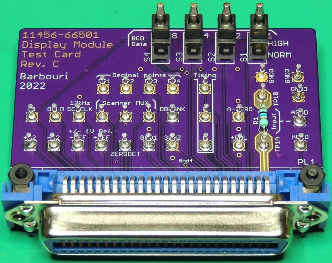 HP Display Module Read Out Test Card Rev. D