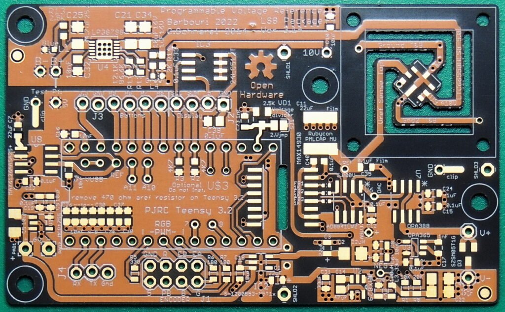 Circuit board design top view