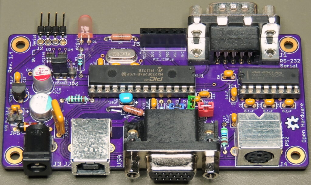 Updated PIC32 based VT100 ASCII Video Terminal